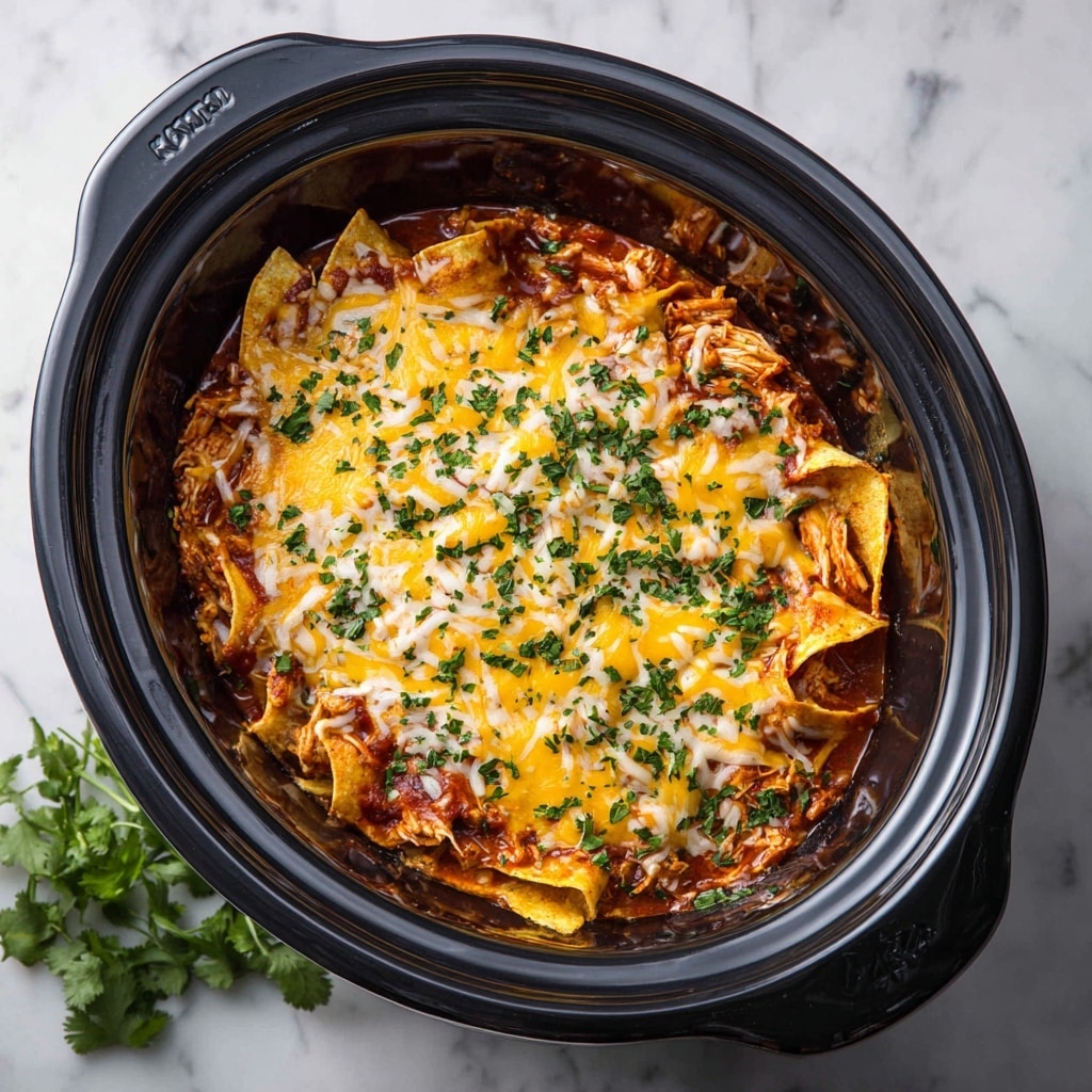 Slow Cooker Chicken Enchilada Casserole Recipe