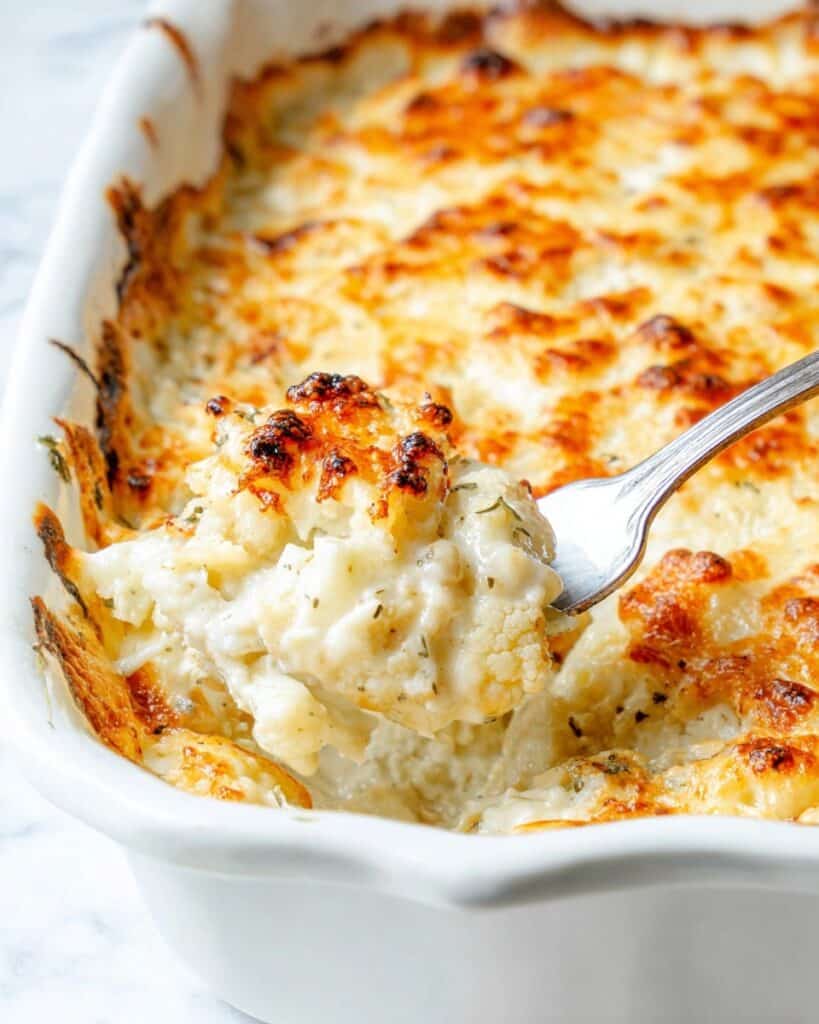 Cheesy Keto Cauliflower Au Gratin Recipe