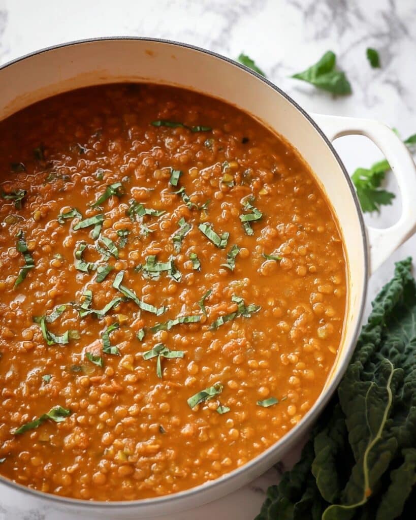 Hearty Lentil Soup with Vegetables and Tomatoes Recipe