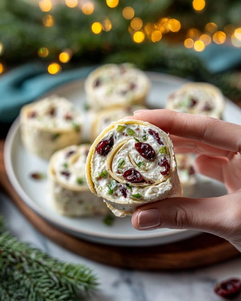 Savory Christmas Cranberry Roll Ups Recipe