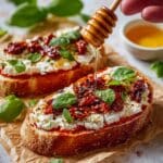 Viral High-Protein Cottage Cheese Pizza Toast with Hot Honey Recipe