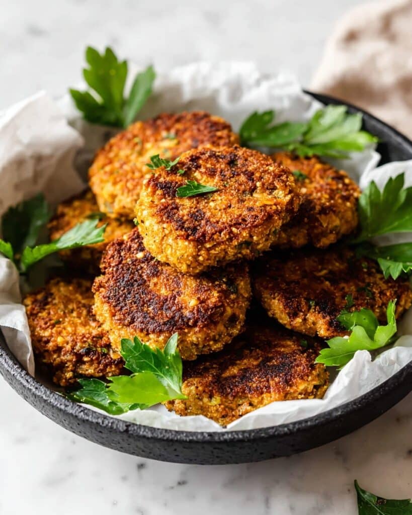 Mediterranean Chickpea Patties with Herbed Garlic Yoghurt Sauce Recipe