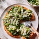 Viral Chicken Crust Caesar Salad Pizza Recipe