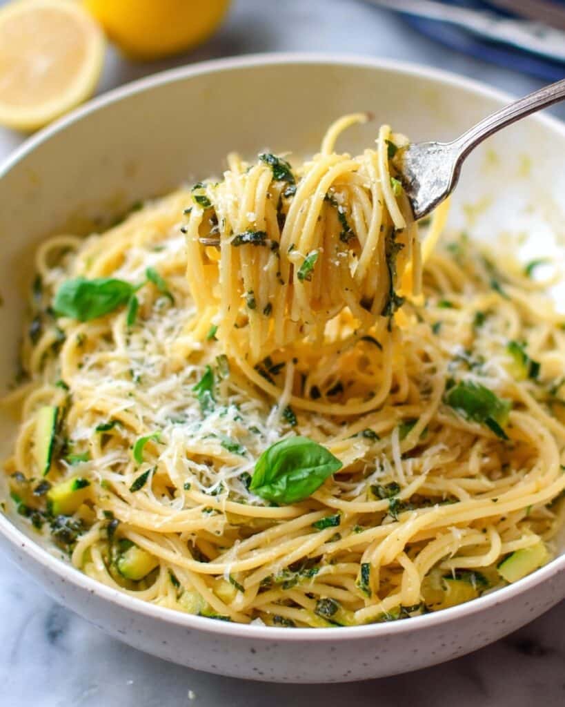 Lemon Zucchini Pasta with Parmesan Recipe