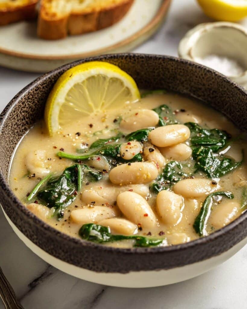 Creamy Lemon Garlic Butter Beans Recipe