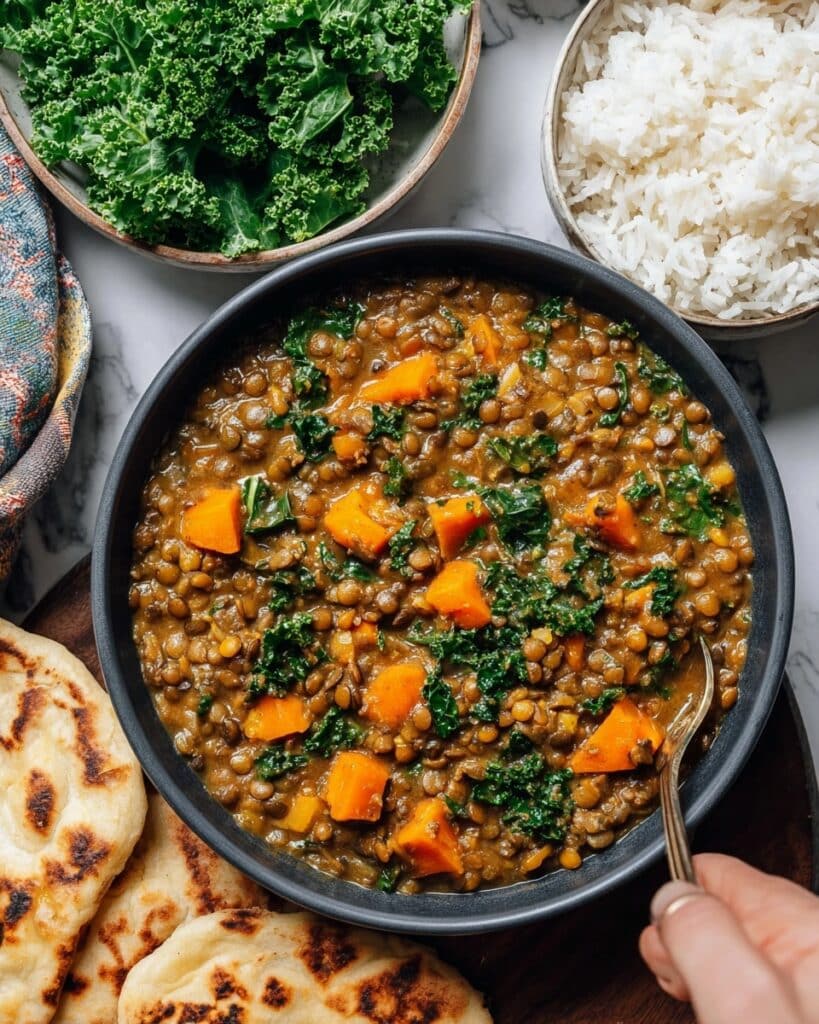 Brown Lentil Sweet Potato Curry Recipe
