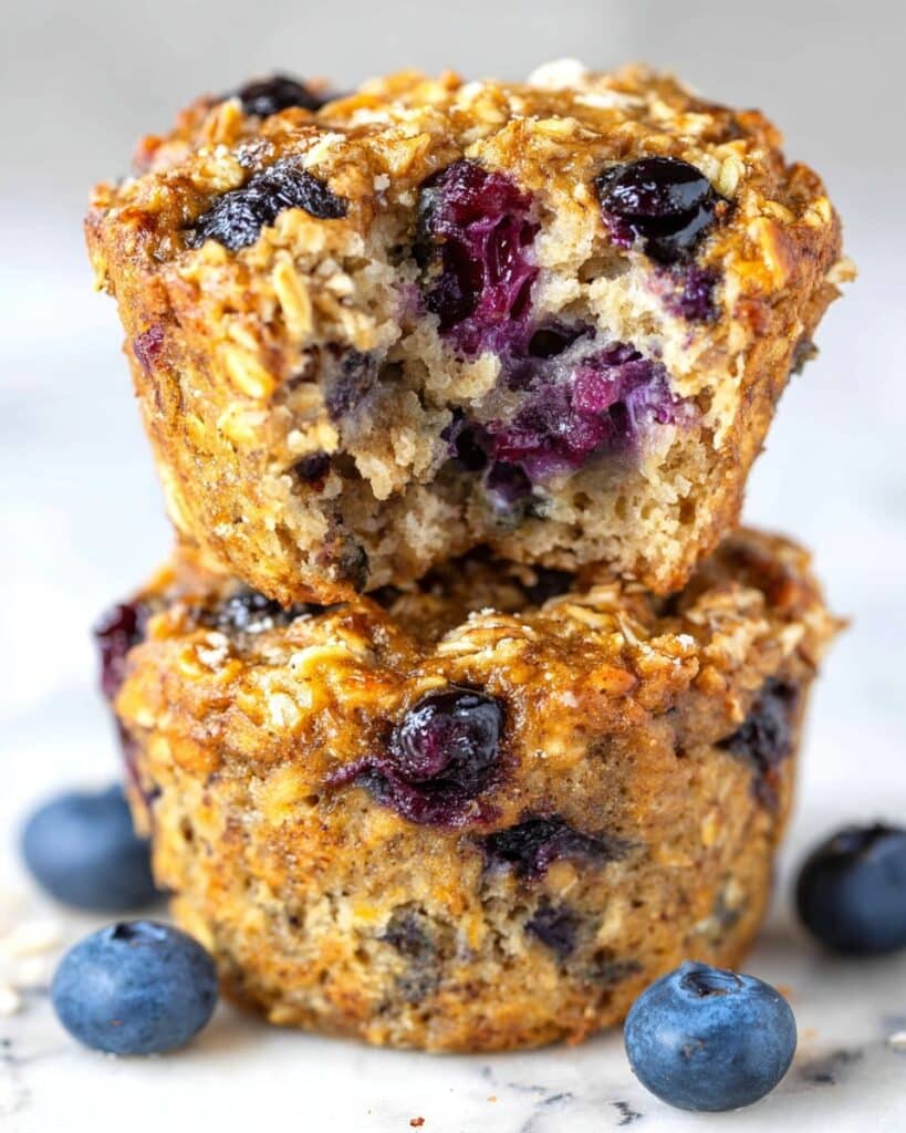 Blueberry Banana Baked Oatmeal Cups Recipe
