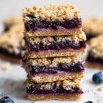 4-Ingredient Healthier Blueberry Oatmeal Bars Recipe