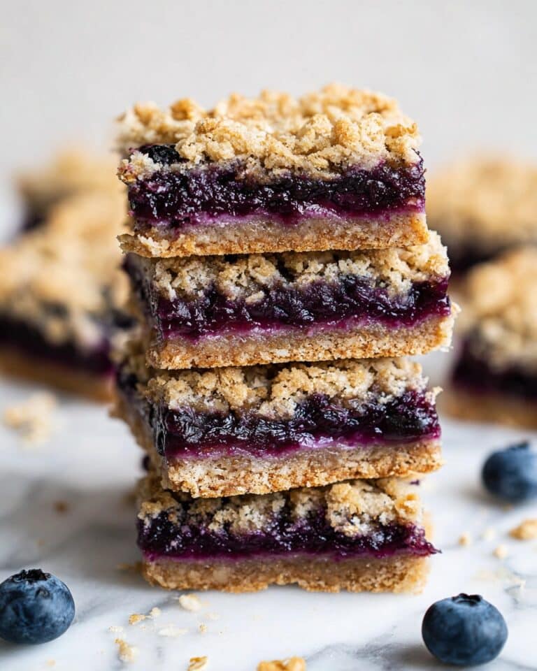 4-Ingredient Healthier Blueberry Oatmeal Bars Recipe