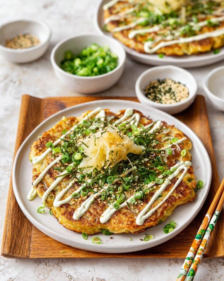 Okonomiyaki – Japanese Cabbage Pancake Recipe