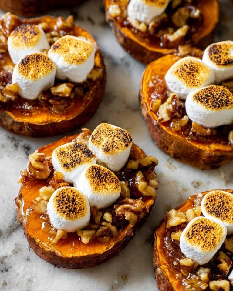 Toasted Marshmallow Sweet Potato Rounds Recipe