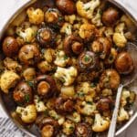 Garlic Mushrooms Cauliflower Skillet Recipe
