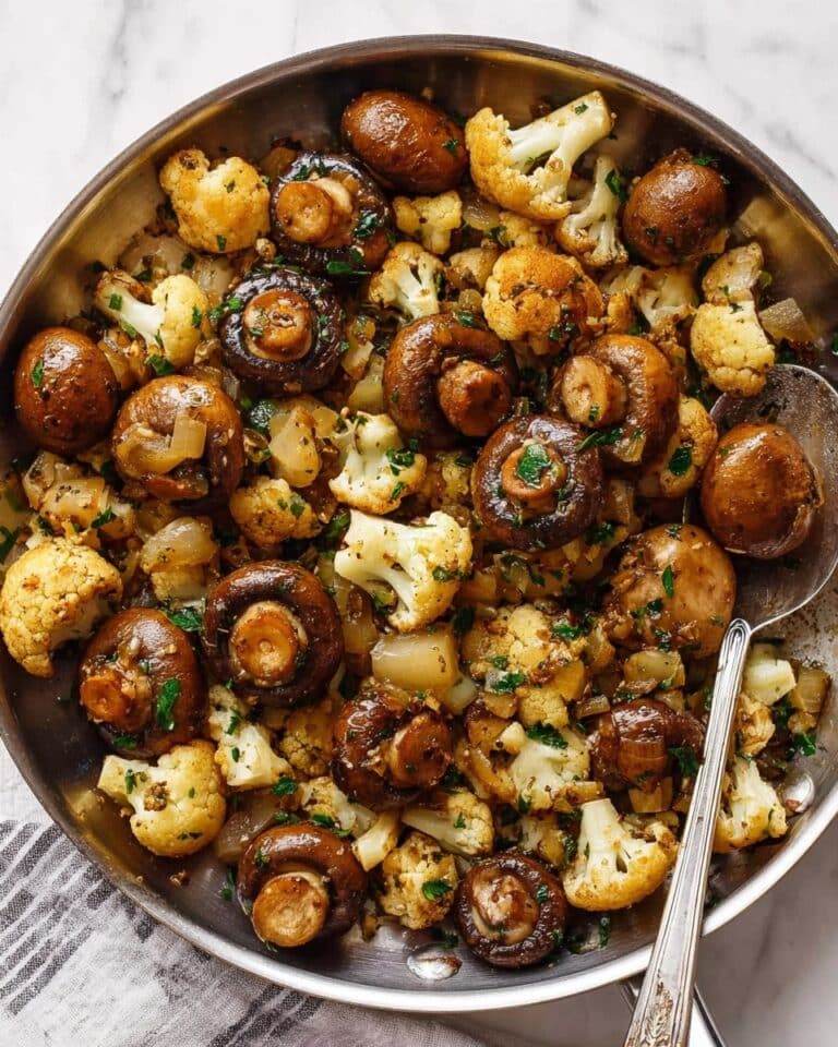 Garlic Mushrooms Cauliflower Skillet Recipe