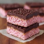 Cherry Rice Krispie Treats with Dark Chocolate Drizzle Recipe
