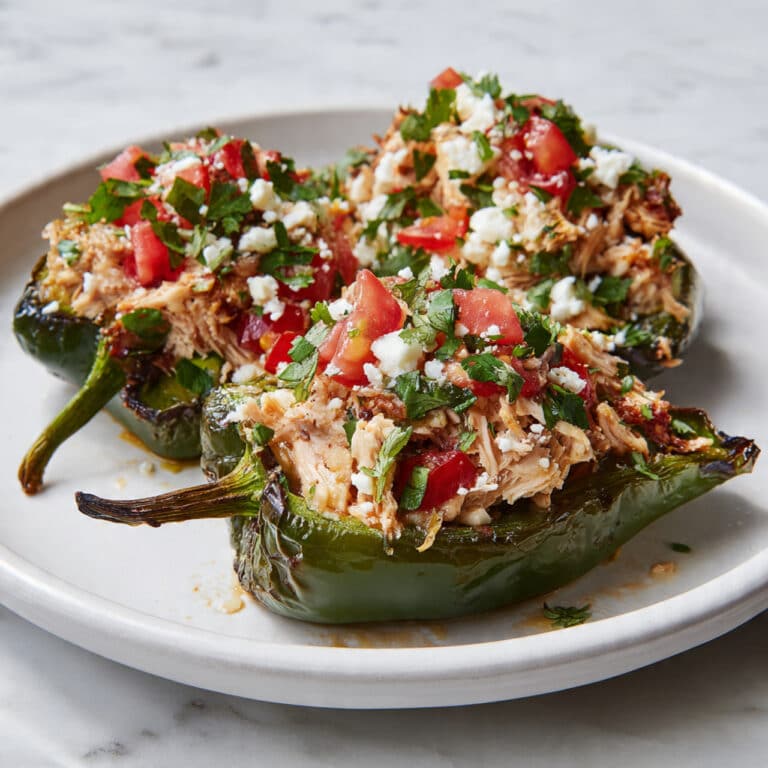 Air Fryer Stuffed Poblano Peppers Recipe