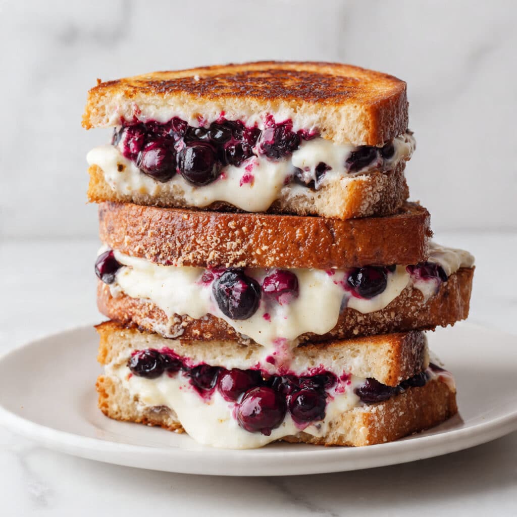 Indulgent Gourmet Grilled Cheese: Sweet Blueberries Delight Recipe