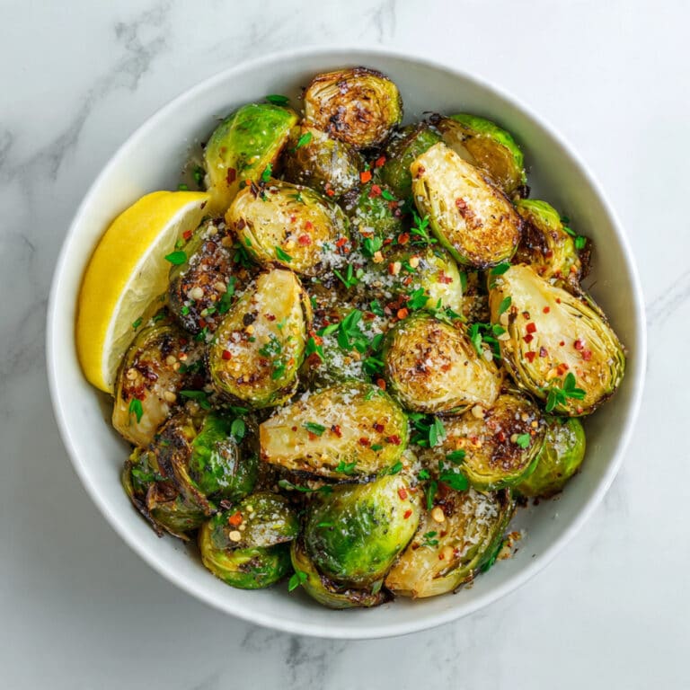 Crispy Garlic Parmesan Brussels Sprouts Recipe