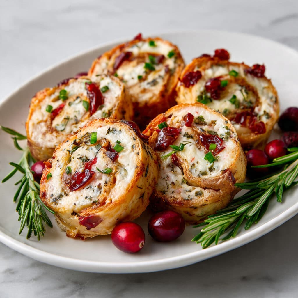 Festive Christmas Cranberry Roll-Ups Recipe