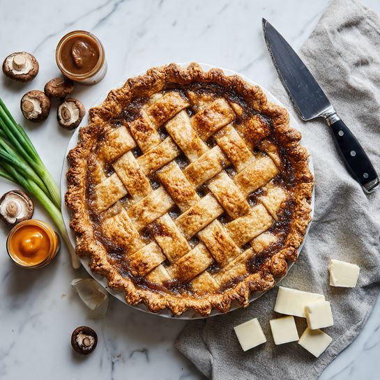 Miso Chicken and Mushroom Pie Recipe