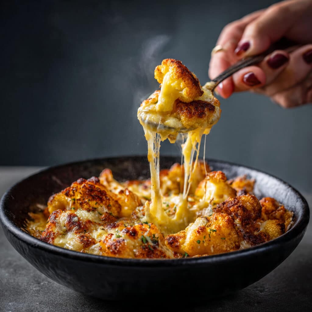 Cheddar Ranch Roasted Cauliflower Recipe
