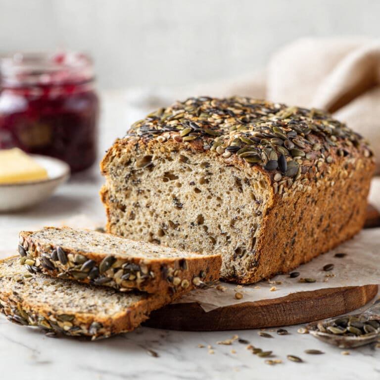 Cottage Cheese Bread with Seeds and Psyllium Recipe