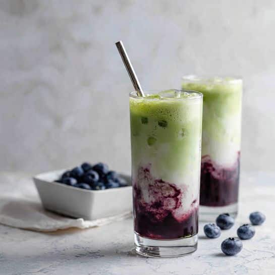 Blueberry Matcha Latte Recipe