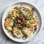 Charred Cabbage with Creamy Miso Mushrooms Recipe