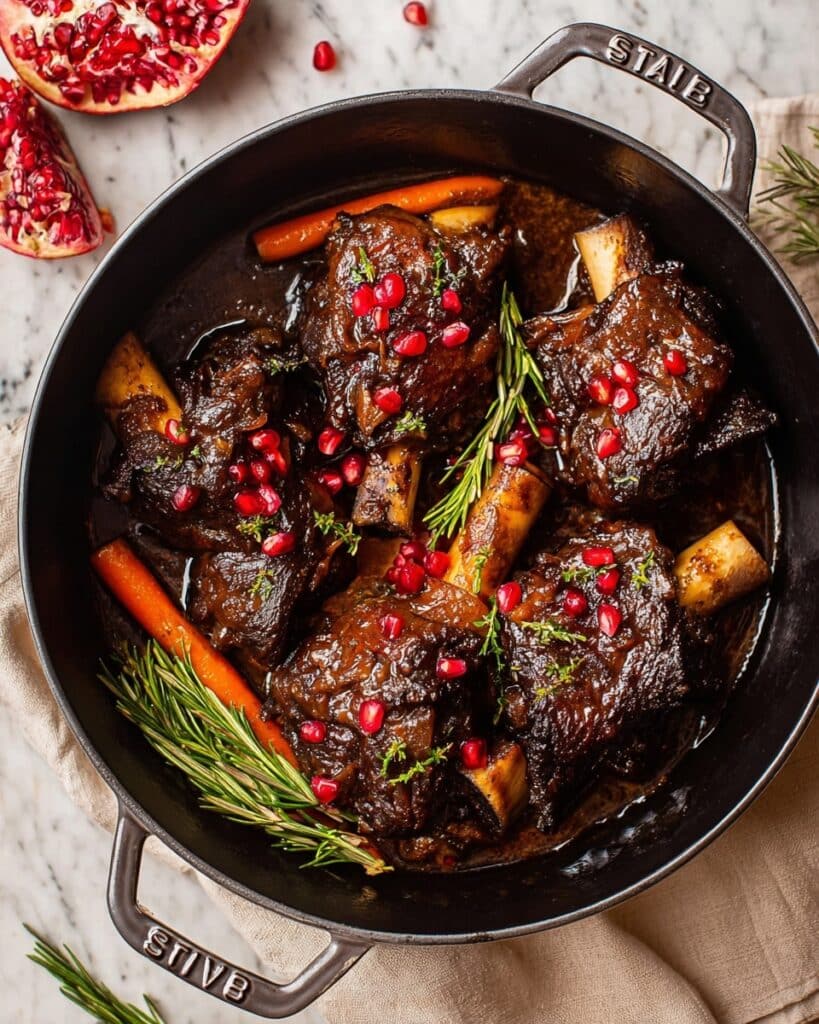 Pomegranate Braised Lamb Shanks Recipe
