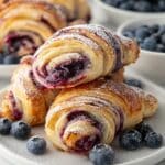 Blueberry Cream Cheese Puff Pastry Crescents Recipe