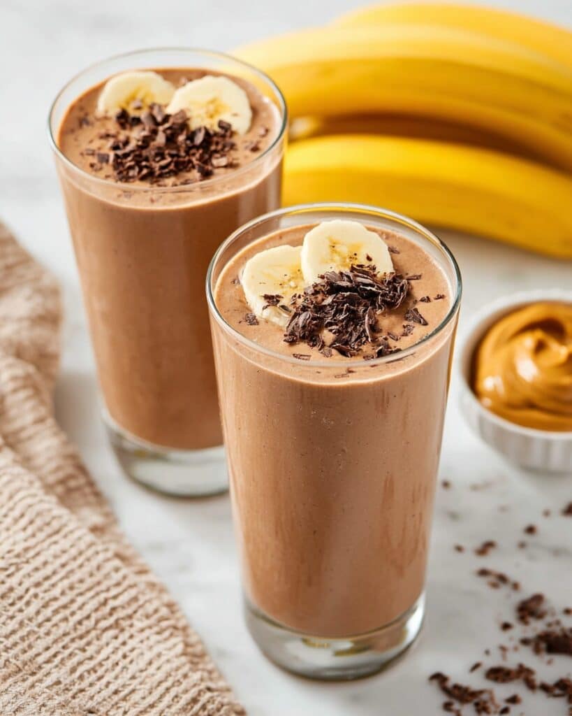 Chocolate Peanut Butter Banana Smoothie Recipe