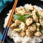 Basil Chicken with Coconut Curry Sauce Recipe
