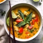 Spicy Chicken Curry Soup with Coconut and Cilantro Recipe