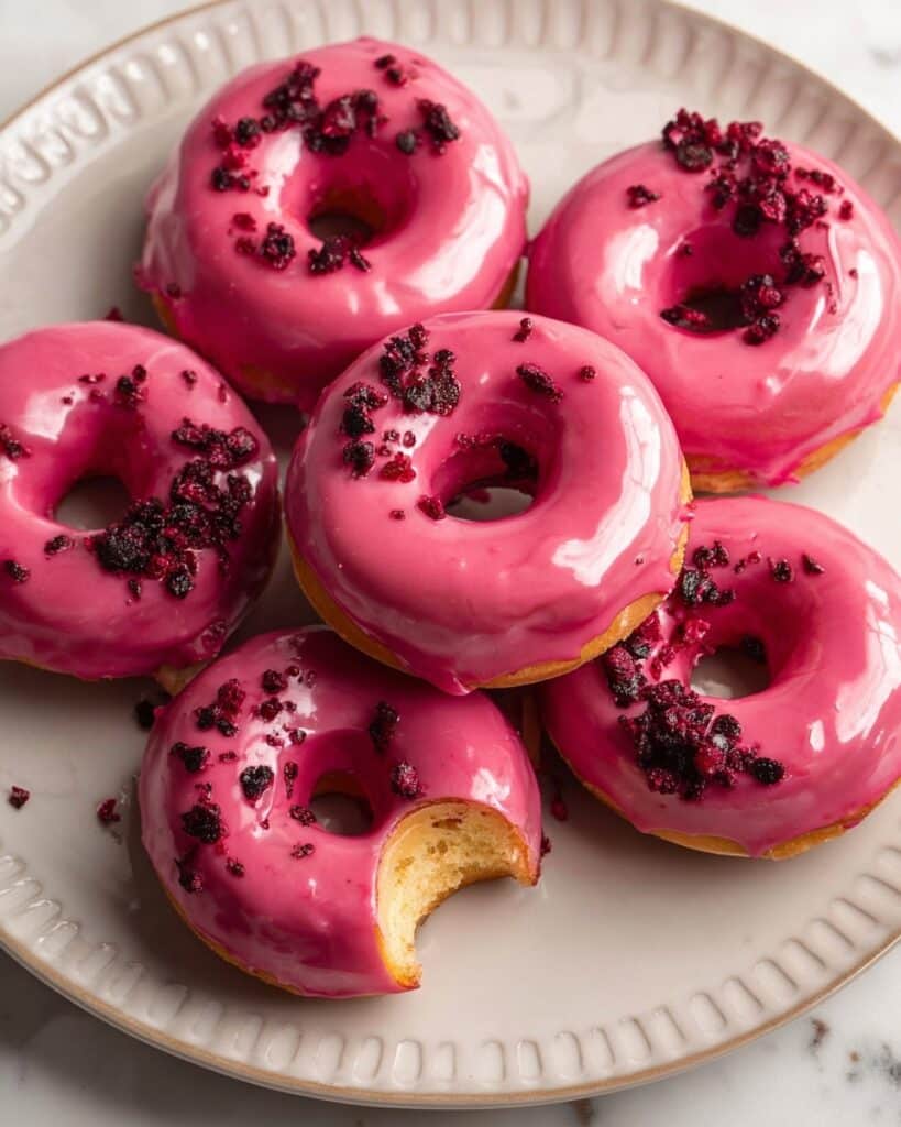 Yeast Doughnuts with Hibiscus Glaze Recipe