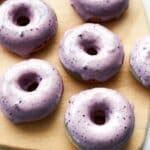 Wild Blueberry Cake Donuts with Blueberry Glaze Recipe