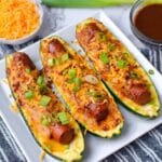 Keto Chili Cheese Dog Zucchini Boats Recipe