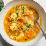 Cauliflower Lentil Soup Recipe