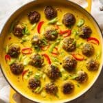 Jerk Beef Meatballs in Creamy Coconut Curry Recipe