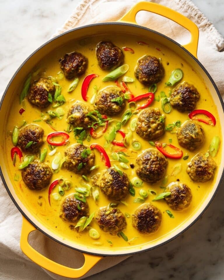 Jerk Beef Meatballs in Creamy Coconut Curry Recipe