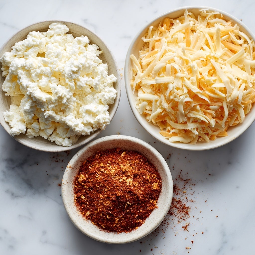 A close-up of a creamy, thick dip in a white bowl with a slightly rough texture inside and some areas smeared on the bowl edges, topped with finely chopped bright green herbs and small pieces of purple onion on one side; a bright yellow tortilla chip is being dipped into the smooth, light orange dip by a person's fingers, showing a small scoop of dip clinging to the chip, all placed on a white marbled surface. photo taken with an iphone --ar 4:5 --v 7