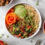 Ground Turkey Teriyaki Rice Bowl with Coconut Rice Recipe