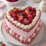 Vegan Heart-Shaped Cake with Raspberry and Pink Buttercream Frosting Recipe