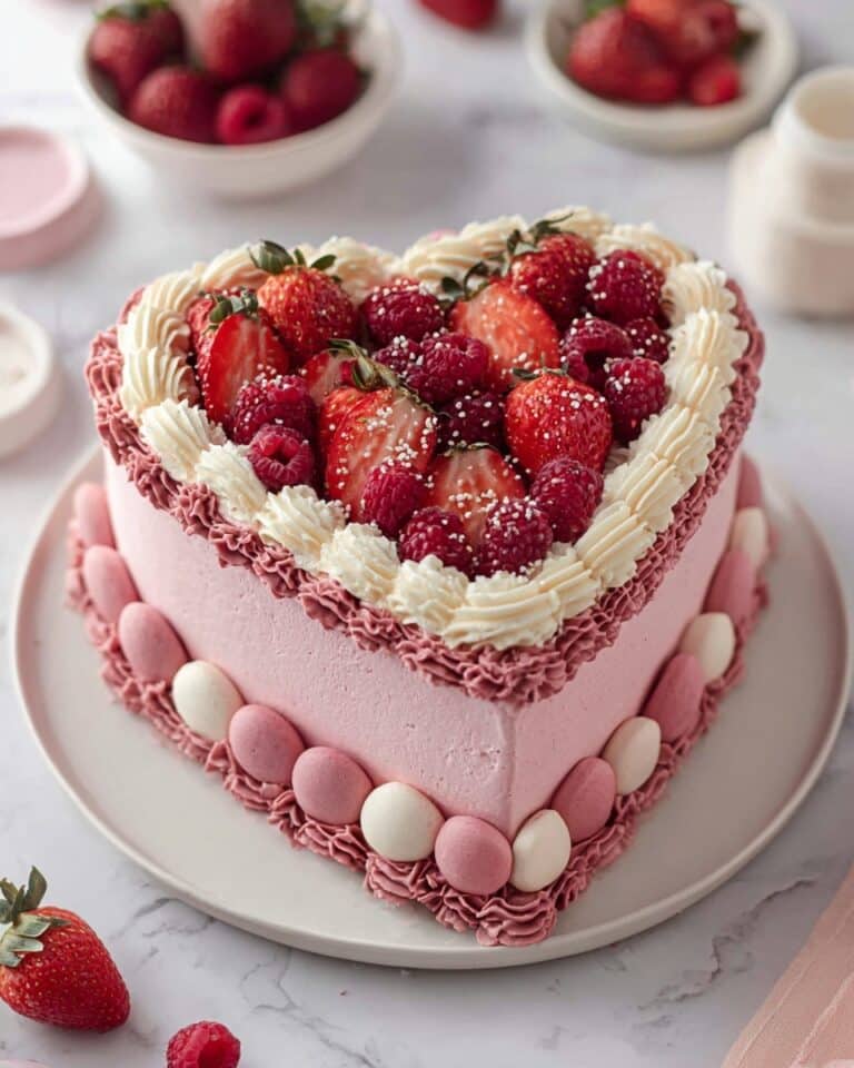 Vegan Heart-Shaped Cake with Raspberry and Pink Buttercream Frosting Recipe