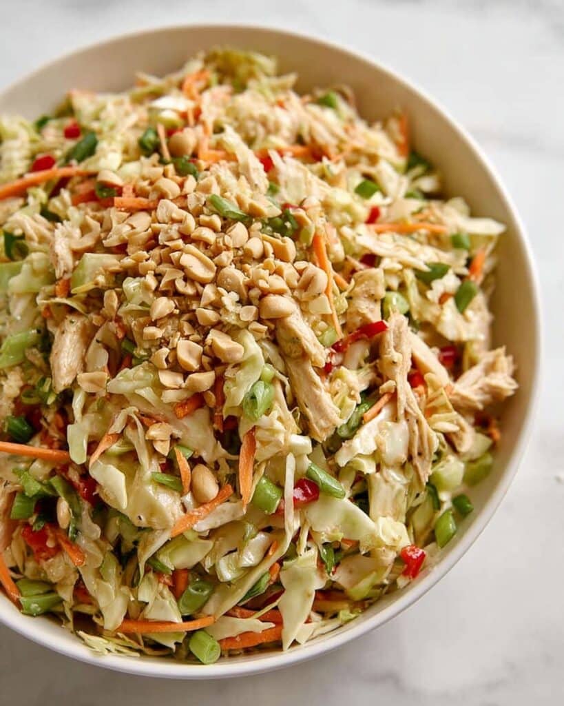 Thai Peanut Chicken Crunch Slaw Salad Recipe