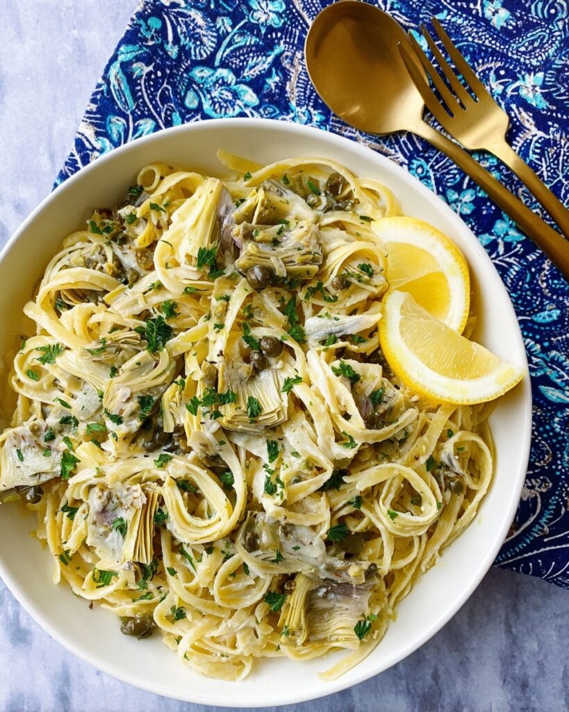 Vegan Lemon Artichoke Pasta Recipe