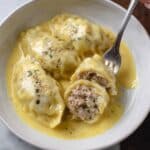 Stuffed Cabbage Rolls with Egg-Lemon Sauce Recipe