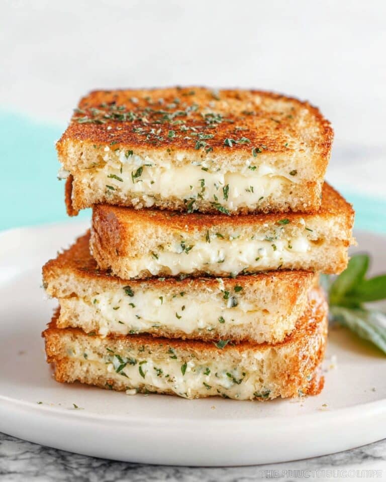 White Pizza Grilled Cheese Sandwiches Recipe