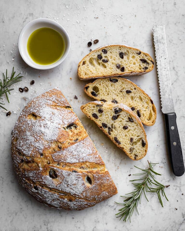 No-Knead Vegan Olive Bread Recipe