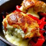 Roasted Red Pepper Spinach Mozzarella Stuffed Chicken Recipe