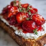 Roasted Strawberry Whipped Ricotta Toast Recipe