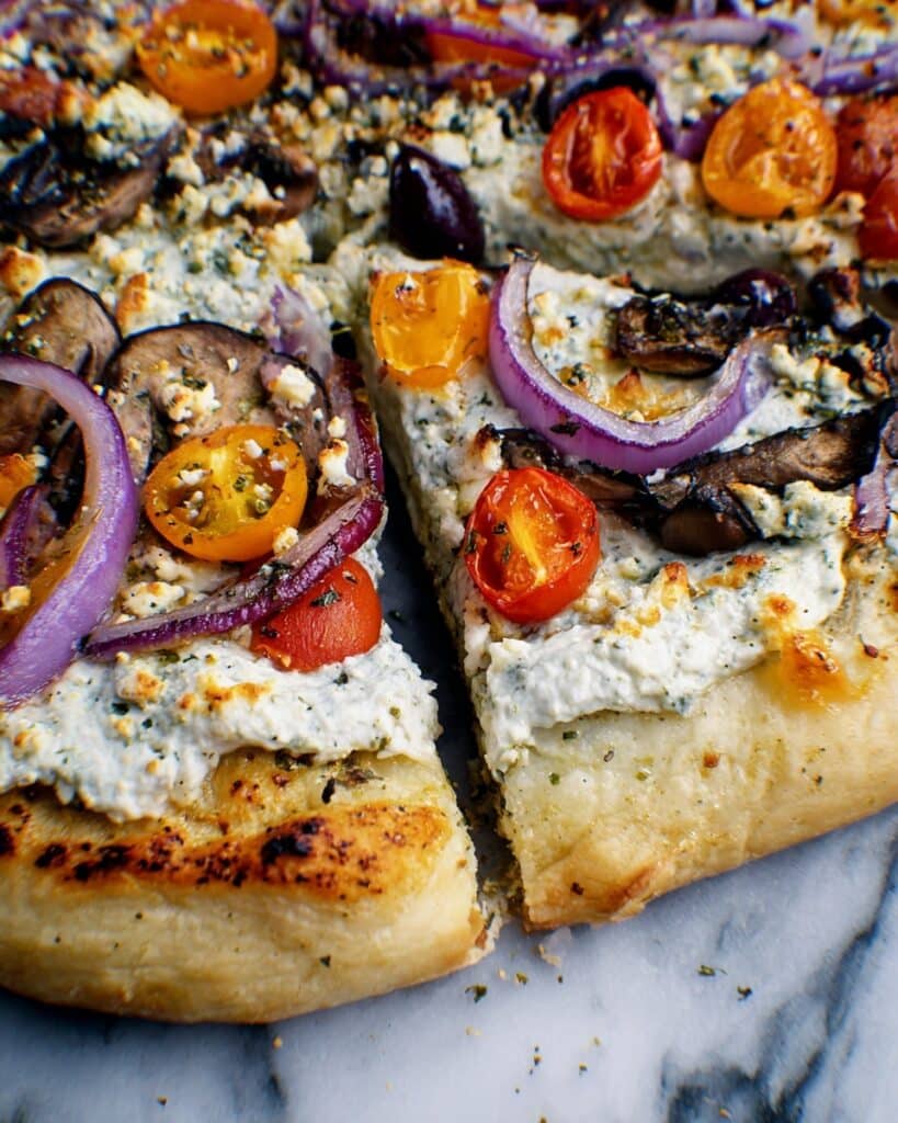 Gyro Pizza with Tzatziki Drizzle Recipe